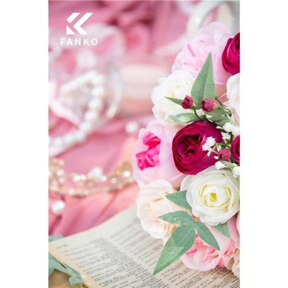 Rose Artificial Flowers: Silk Flower Light Pink Peony Artificial Flowers Bouquet - Picture 6 of 6